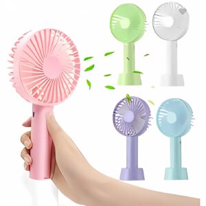 Portable Usb Rechargeable Handheld 3 Speed Strong Wind Electric Small Mini Cooling Fan (random Color)
