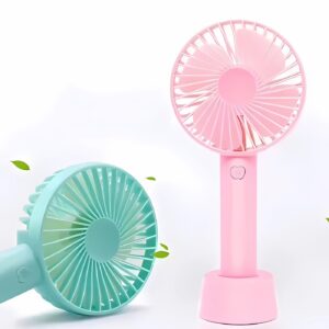 Portable Usb Rechargeable Handheld 3 Speed Strong Wind Electric Small Mini Cooling Fan (random Color)