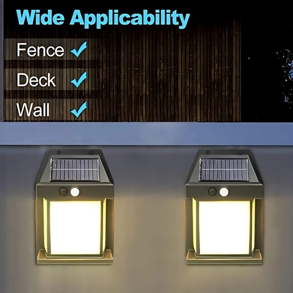 Solar Power Motion Sensor Human Body Induction Led Wall Light Waterproof Tungsten Filament Lamp Outdoor Garden Courtyard Light (black) - Image 2
