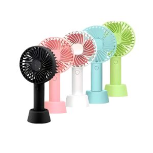 Portable Usb Rechargeable Handheld 3 Speed Strong Wind Electric Small Mini Cooling Fan (random Color)