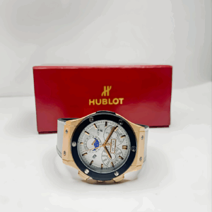 Hublot Classic Fusion Aerofusion MoonPhase Grey Strap (Golden Dial)