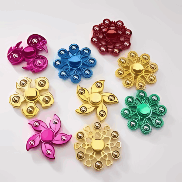 Hand Spinner Fidget Toy Stress Relief Toys Hand Spinner For Kids And Adult Fidget Spinner Metal Body Metal Balls With Box .. Mix Random Colours And Design - Image 4