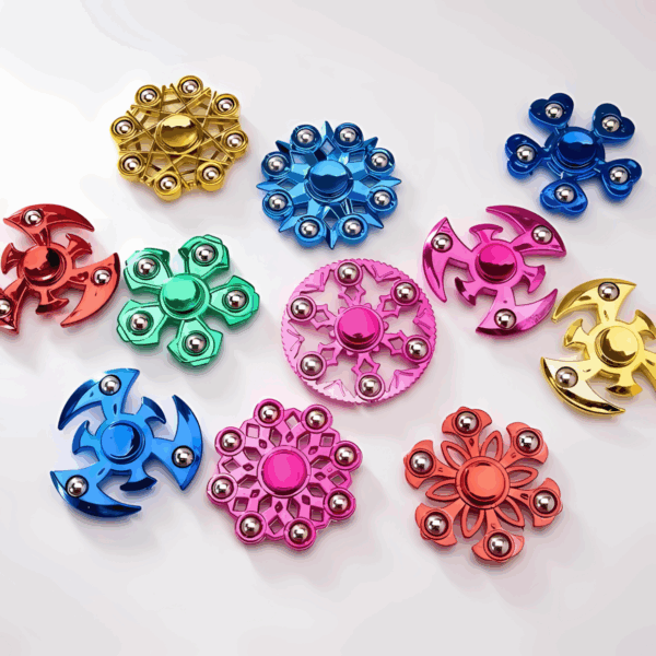 Hand Spinner Fidget Toy Stress Relief Toys Hand Spinner For Kids And Adult Fidget Spinner Metal Body Metal Balls With Box .. Mix Random Colours And Design - Image 3