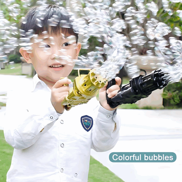 Kids Gatling Bubble Gun Toys Summer Automatic Soap Water Gatling Bubble Machine Children Indoor Outdoor Toy Blower Bubble (random Color) - Image 2