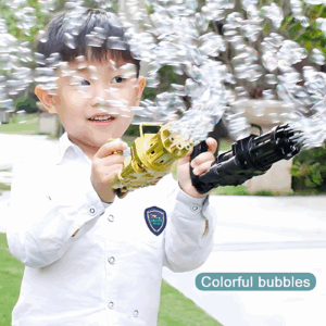 Kids Gatling Bubble Gun Toys Summer Automatic Soap Water Gatling Bubble Machine Children Indoor Outdoor Toy Blower Bubble (random Color)