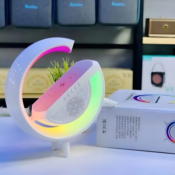 G Shaped Rgb Light Table Lamp With Wireless Charger Bt2301 - Image 5