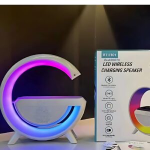 G Shaped Rgb Light Table Lamp With Wireless Charger Bt2301