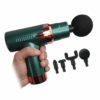 Jy-760 Mini Massage Gun Muscle Massager Portable Ultra Massage Heads Usb C Charging Port Massage Gun (black)